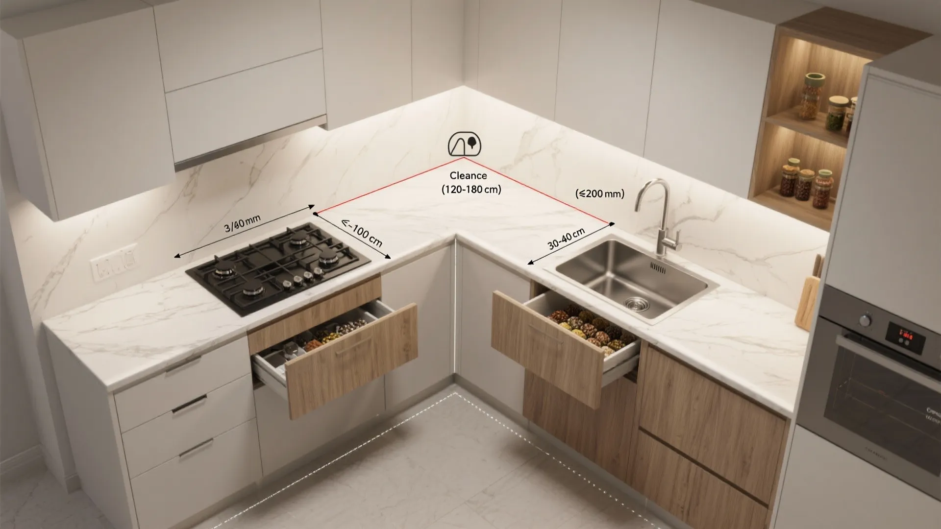 L-Shaped Layout to Unlock More Countertop