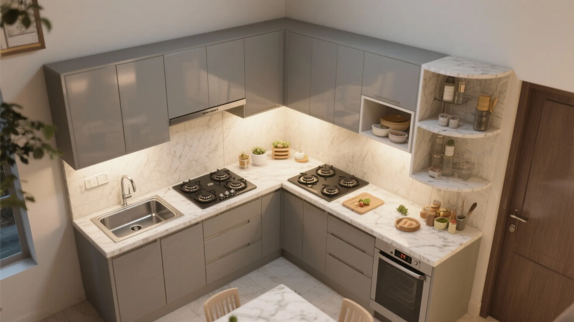 L-Shaped Layout to Unlock Counter Space