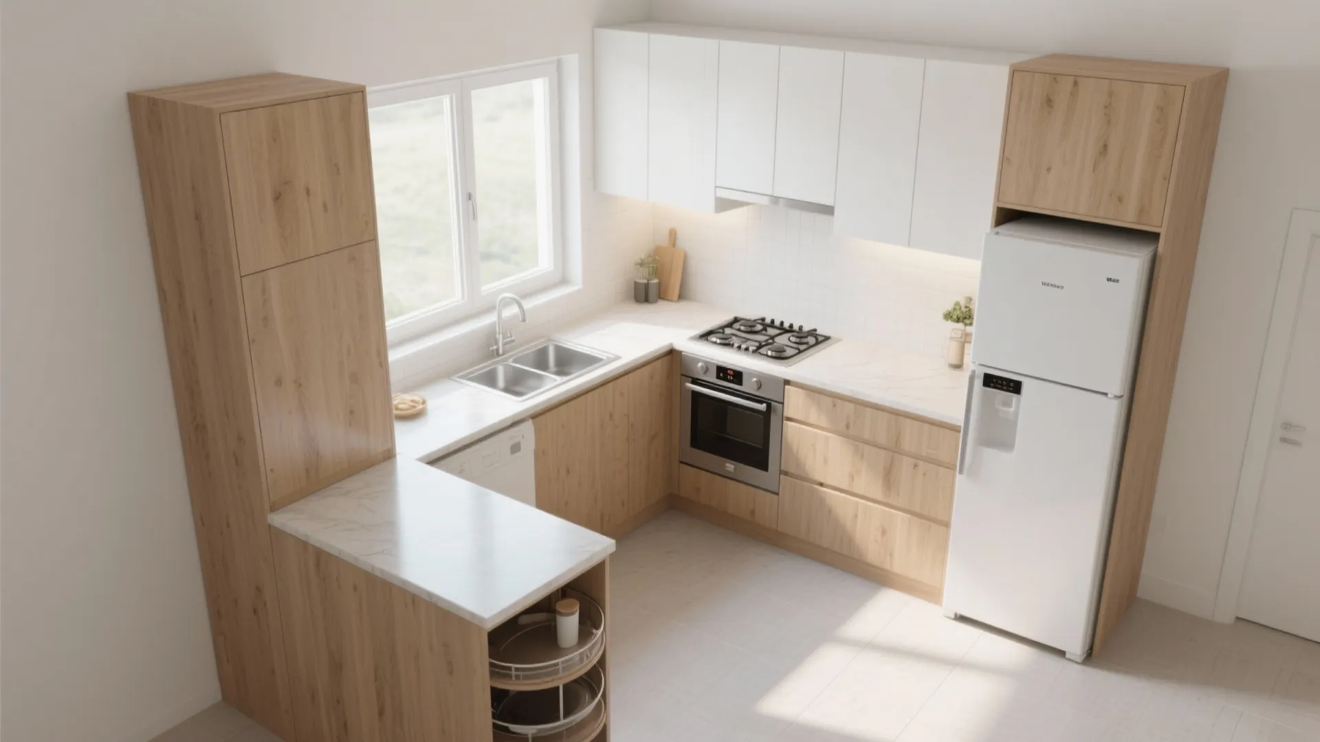 L-Shaped Layout to Unlock Counter Space