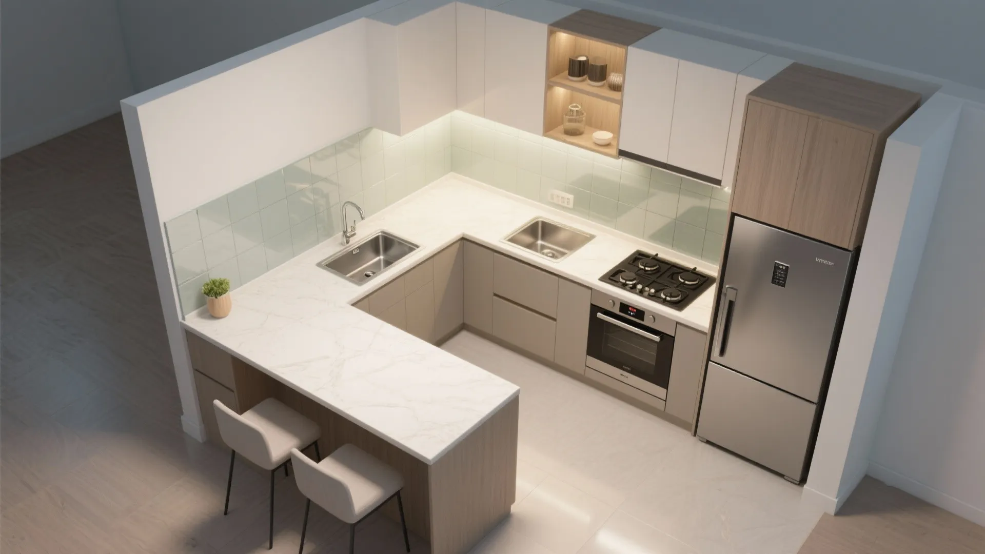 L-Shaped Compact Layout