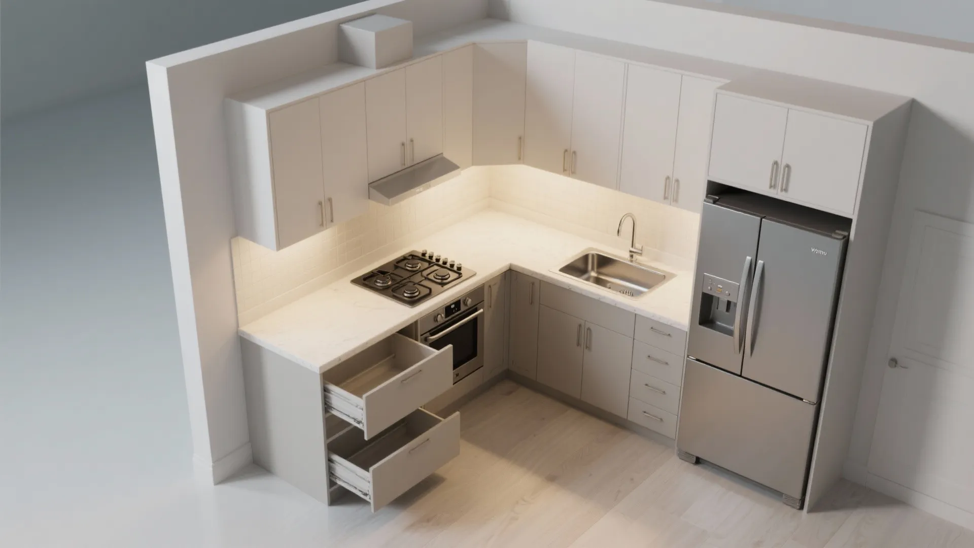 L-Shaped Kitchen Layout
