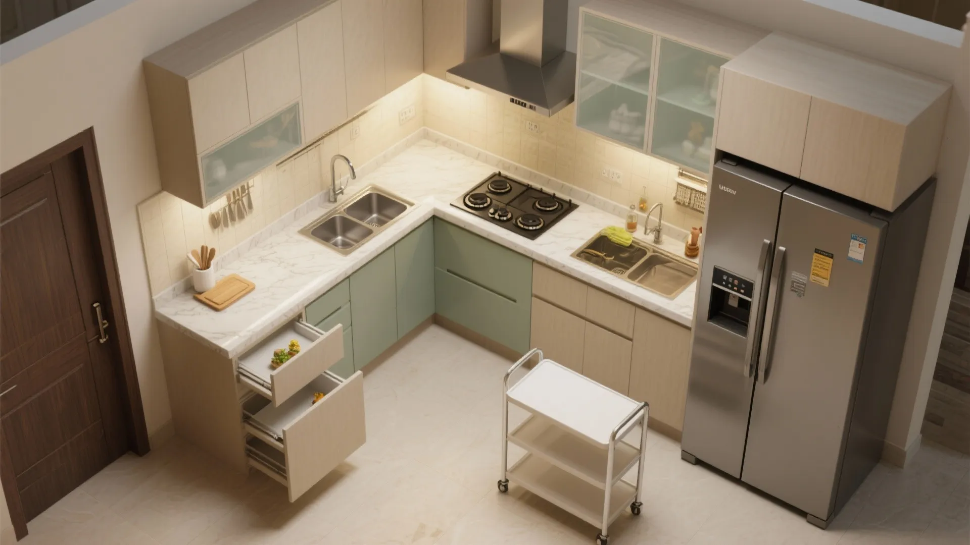 L-Shaped Layout to Unlock Counter Space