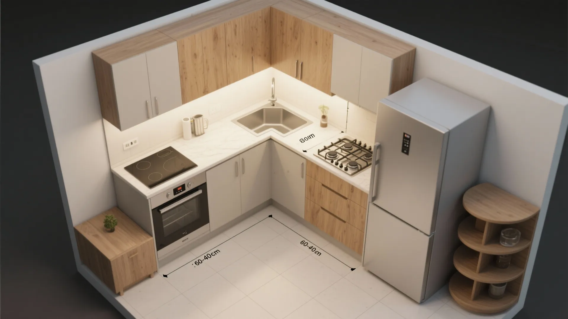 L-Shaped Layout to Unlock Counter Space