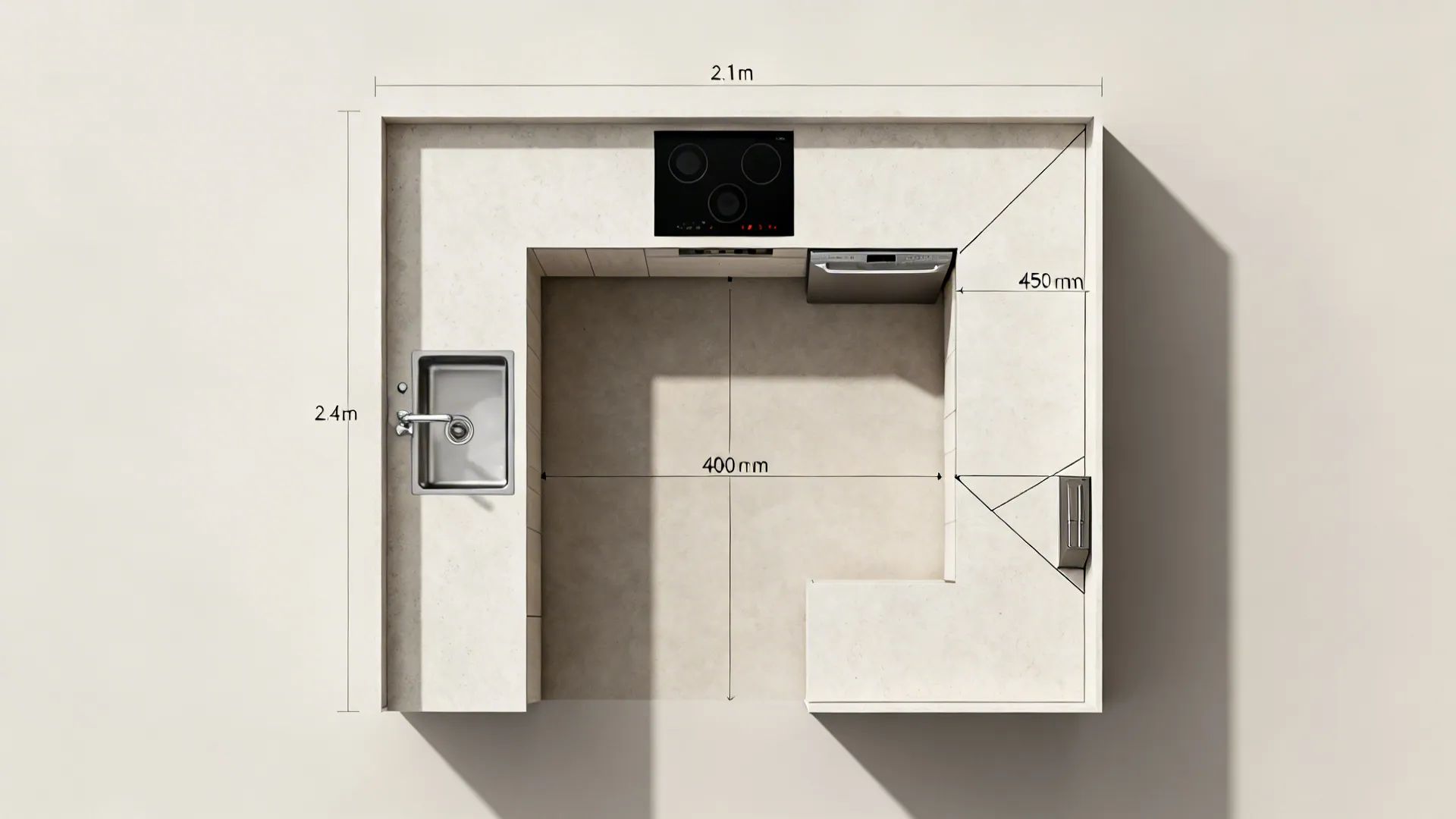 L-Shaped Layouts That Free Counter Space