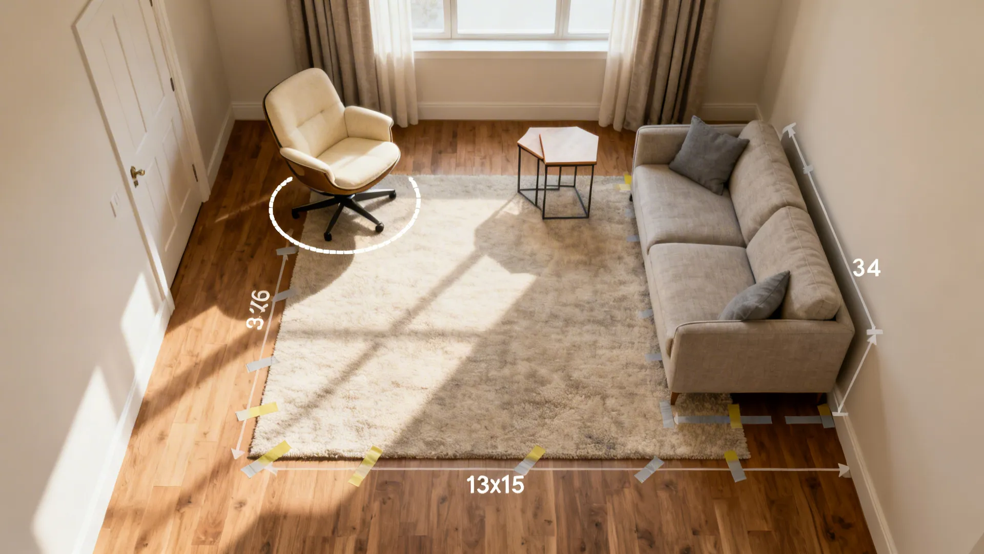 L-Shaped Seating for Open Flow