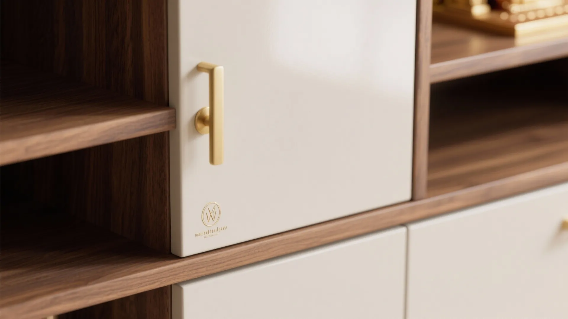 Minimalist L-shaped Corner Mandir with Base Storage