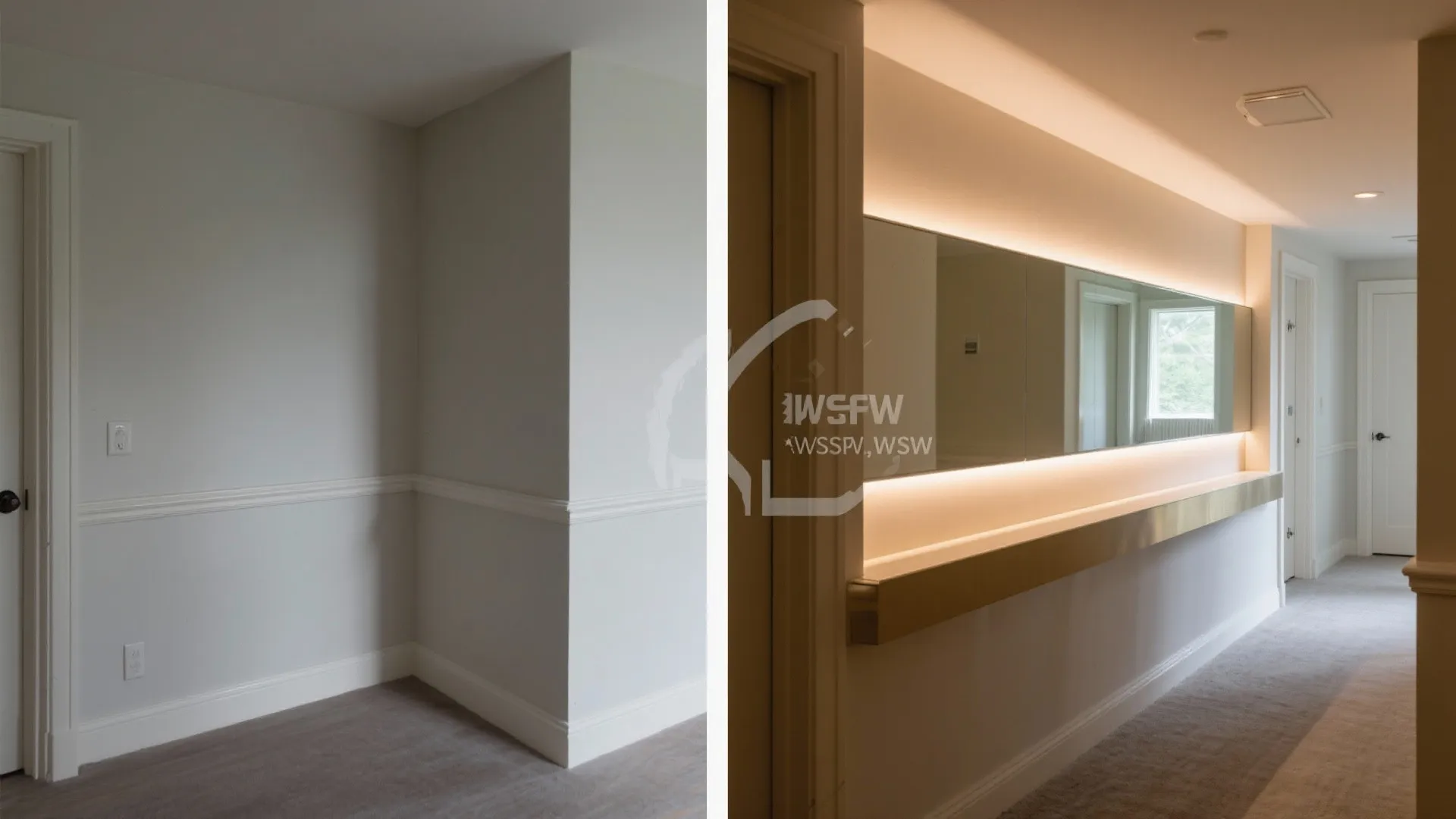 Gloss accents, mirrors, and light play