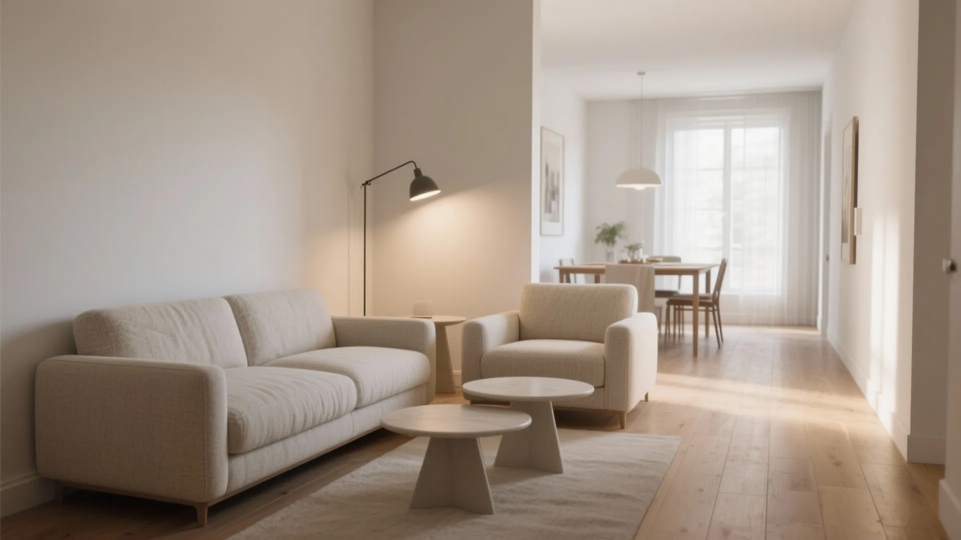 L-Shaped Conversation Nook with Two Loveseats