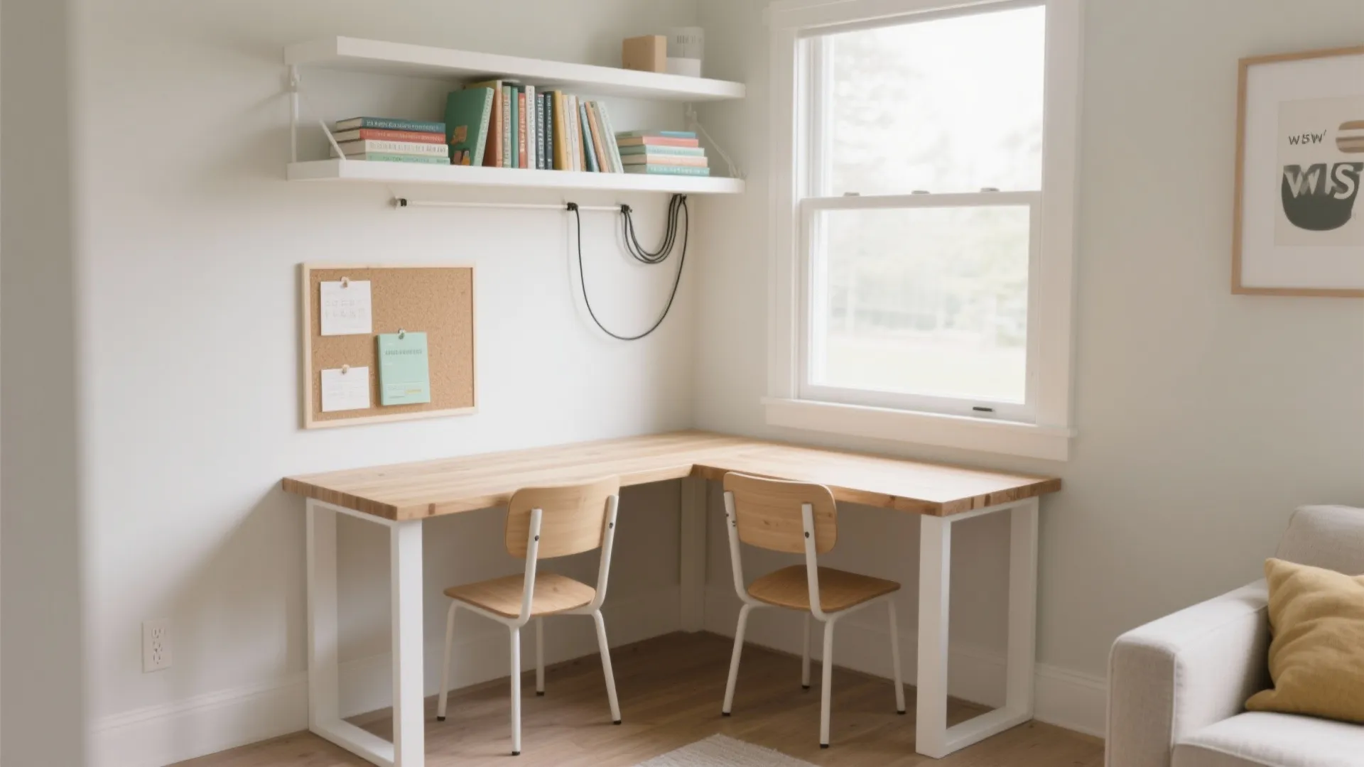 1) Slim L-shaped Corner Nook