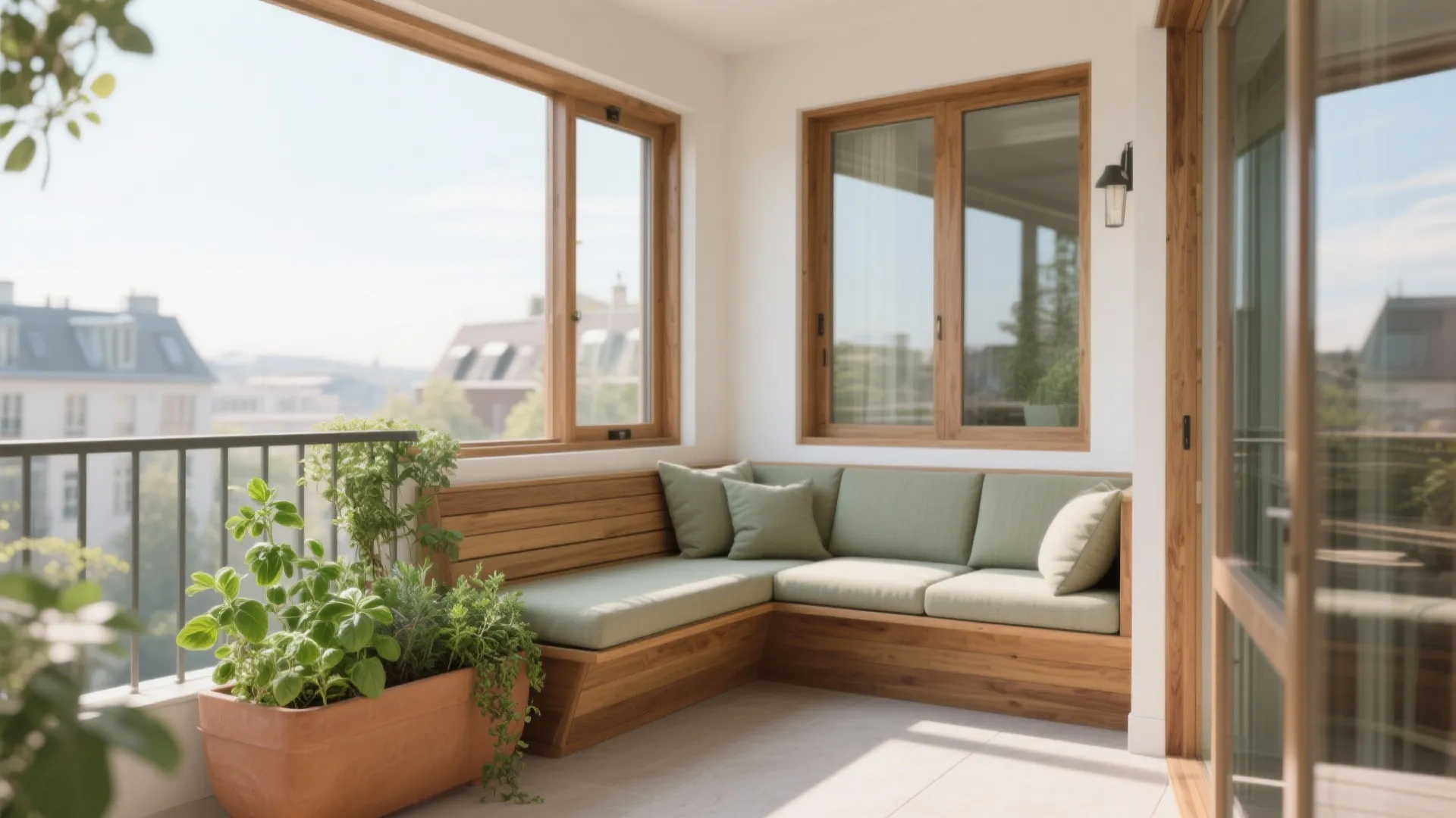 L-Shaped Corner Nook with Planter Edge