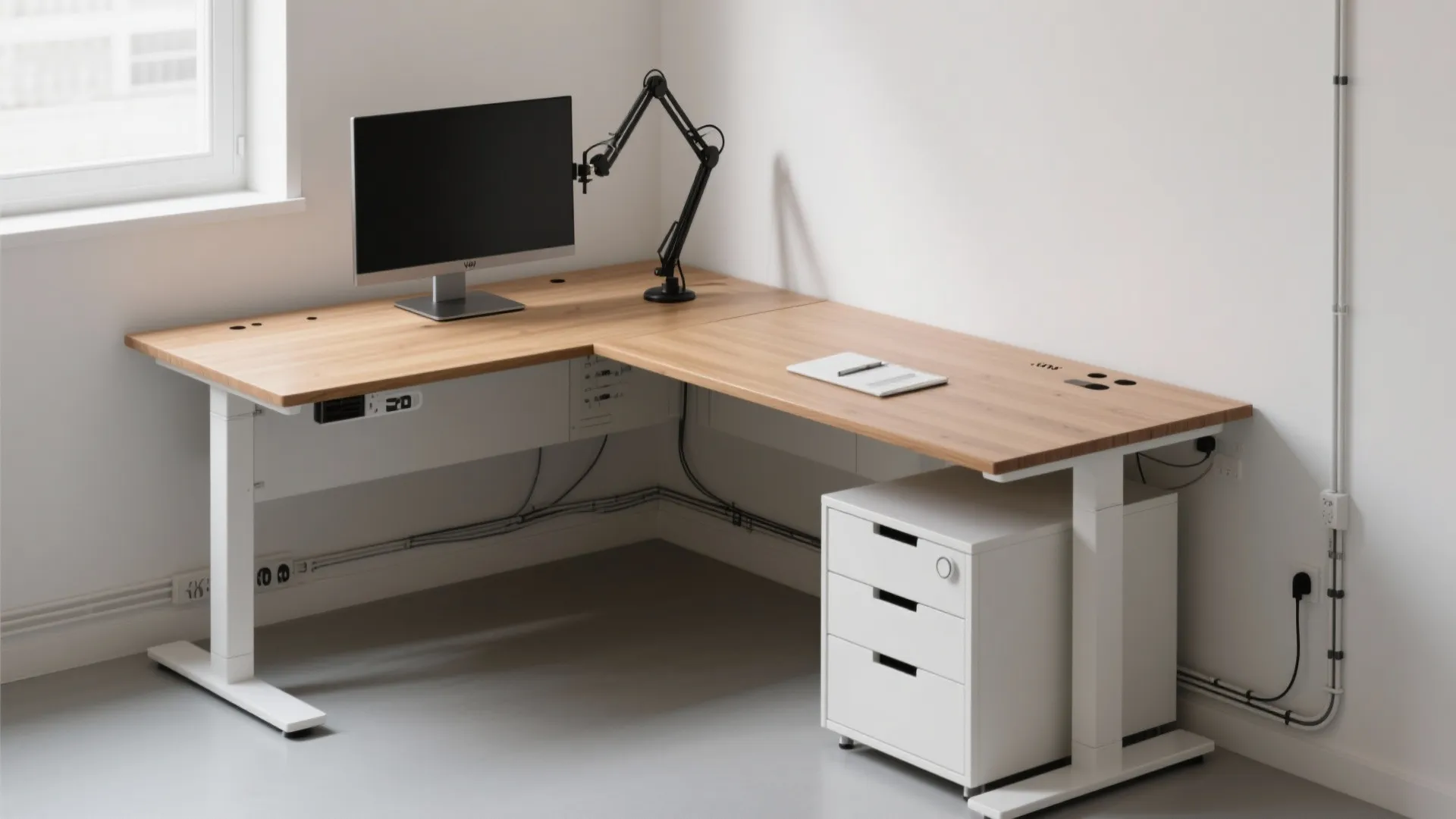 L-shaped study nook to unlock surface area