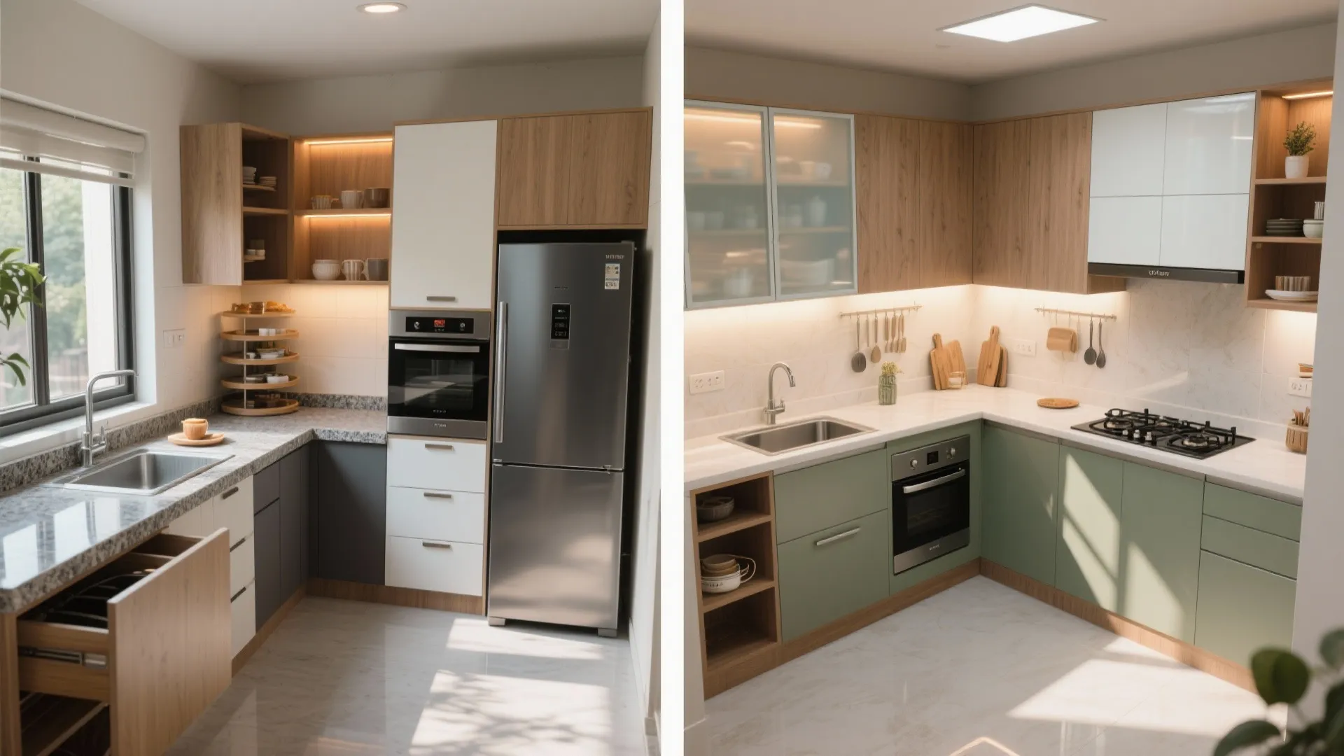 Kitchen layouts that unlock storage and flow (L-shaped or parallel)