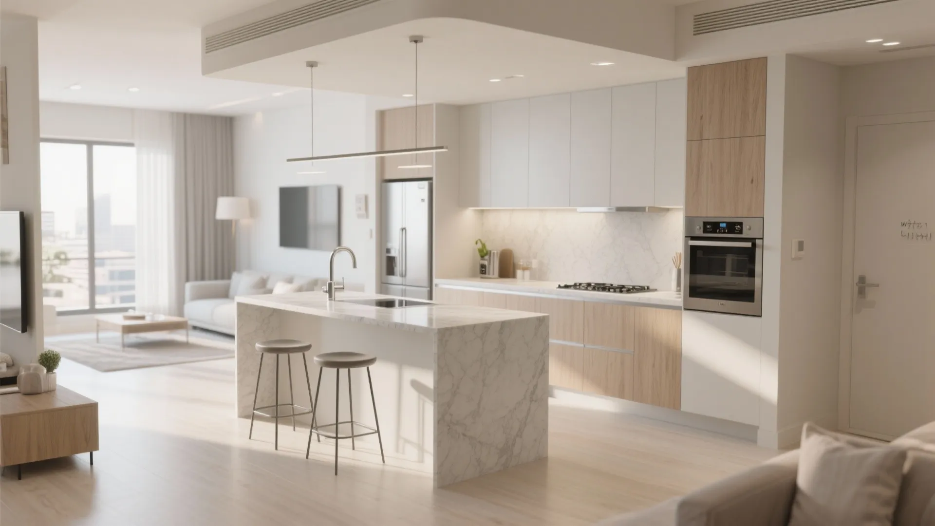 L-Shaped Kitchen with a Convertible Peninsula