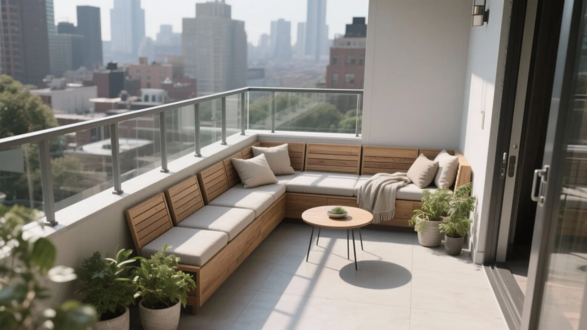 L-Shaped Seating Nook With Built-In Storage