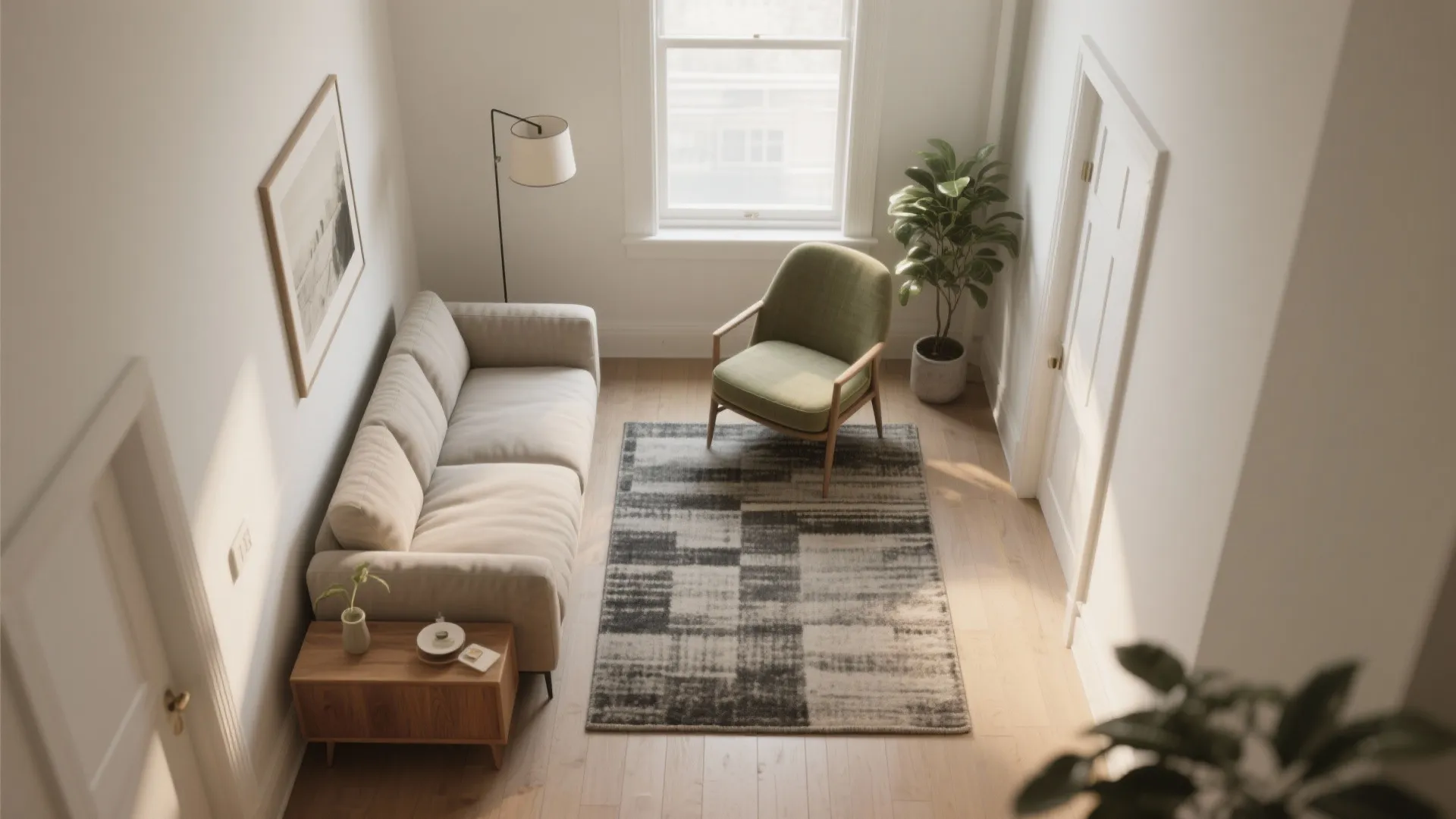 An L-Shaped Seating Plan That Frees Floor Space