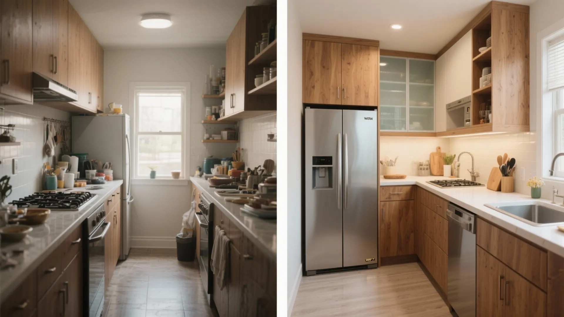 L-Shaped Layout That Frees Counter Space