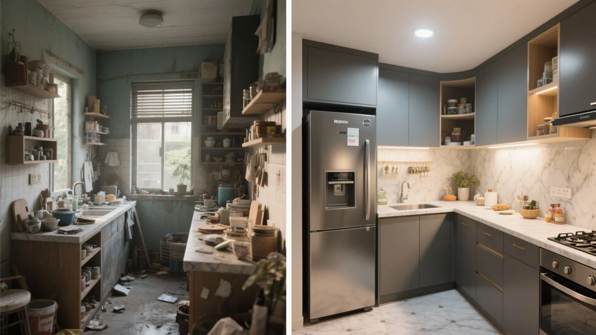 Right‑sized L‑shape for efficient Mumbai cooking