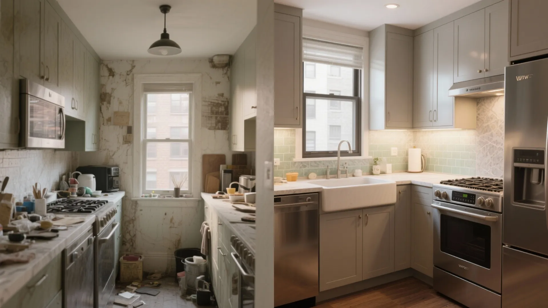 Smart L-shaped micro-kitchen planning