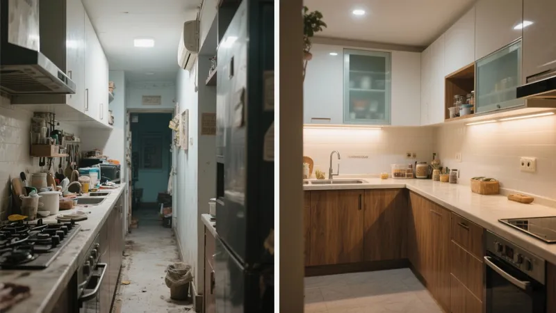 Kitchen Transformation: From Cluttered to Modern Minimalist