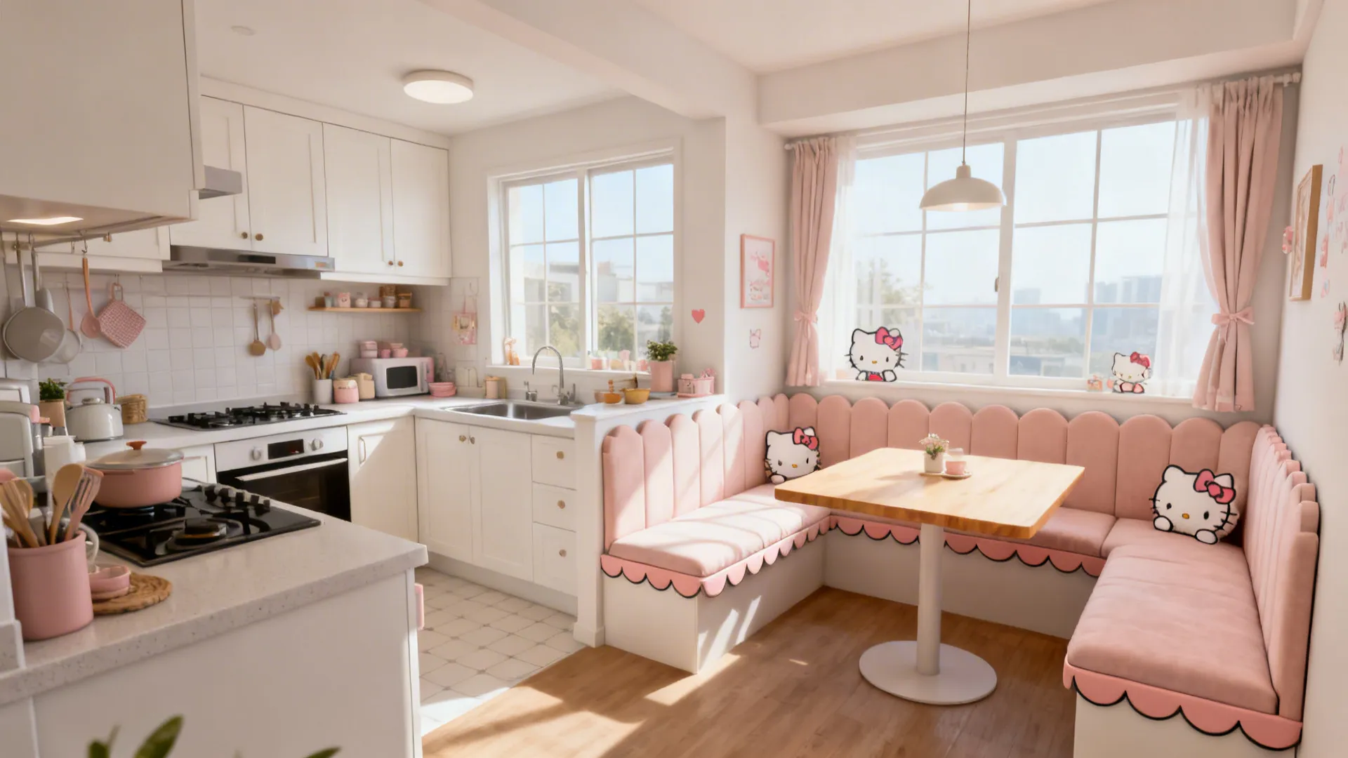 L-Shaped Layout with Dining Nook