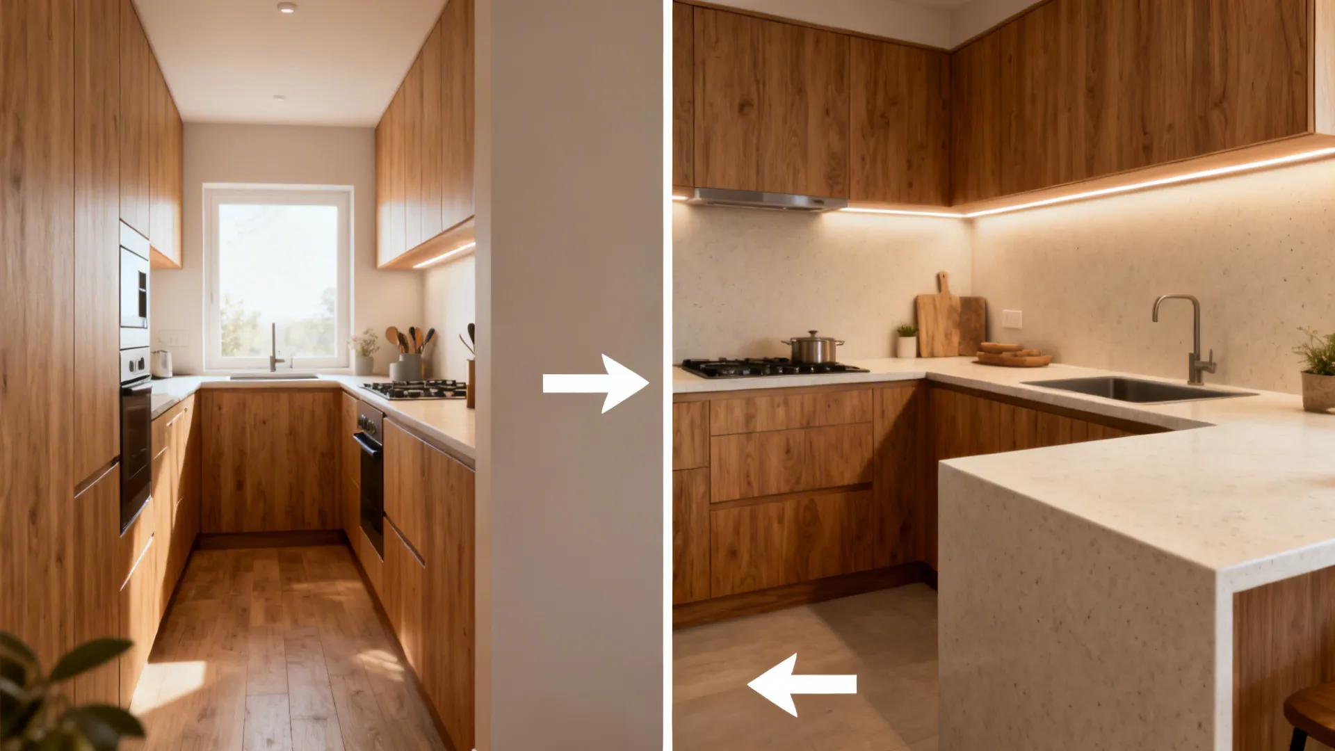 3) L-Shaped Layout with Smart Triangles