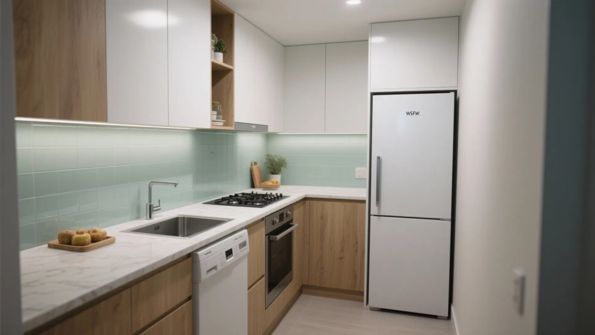 L-Shaped Small Kitchen Layout for Flow and More Counter