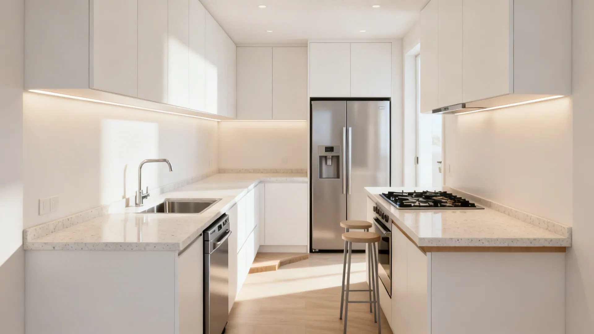 L-Shape That Frees Counter Space