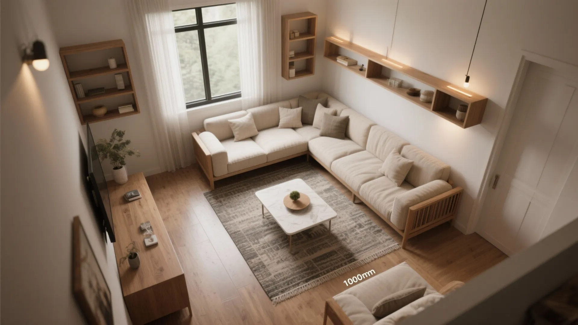 L-Shaped Diwan Nook for Small Living Rooms