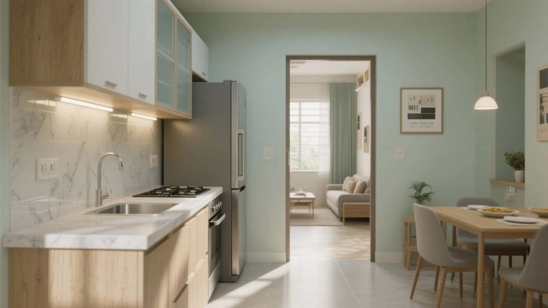 L-Shaped Kitchen Layouts for Open Living