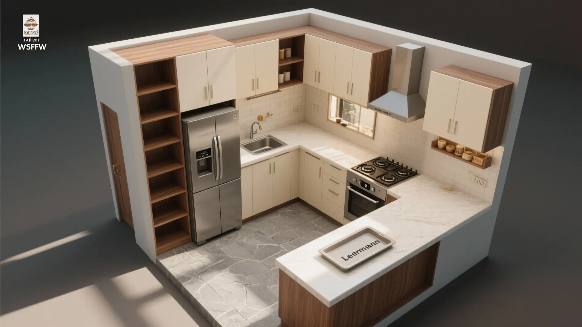 L-Shaped Small Kitchen Planning for Urban India