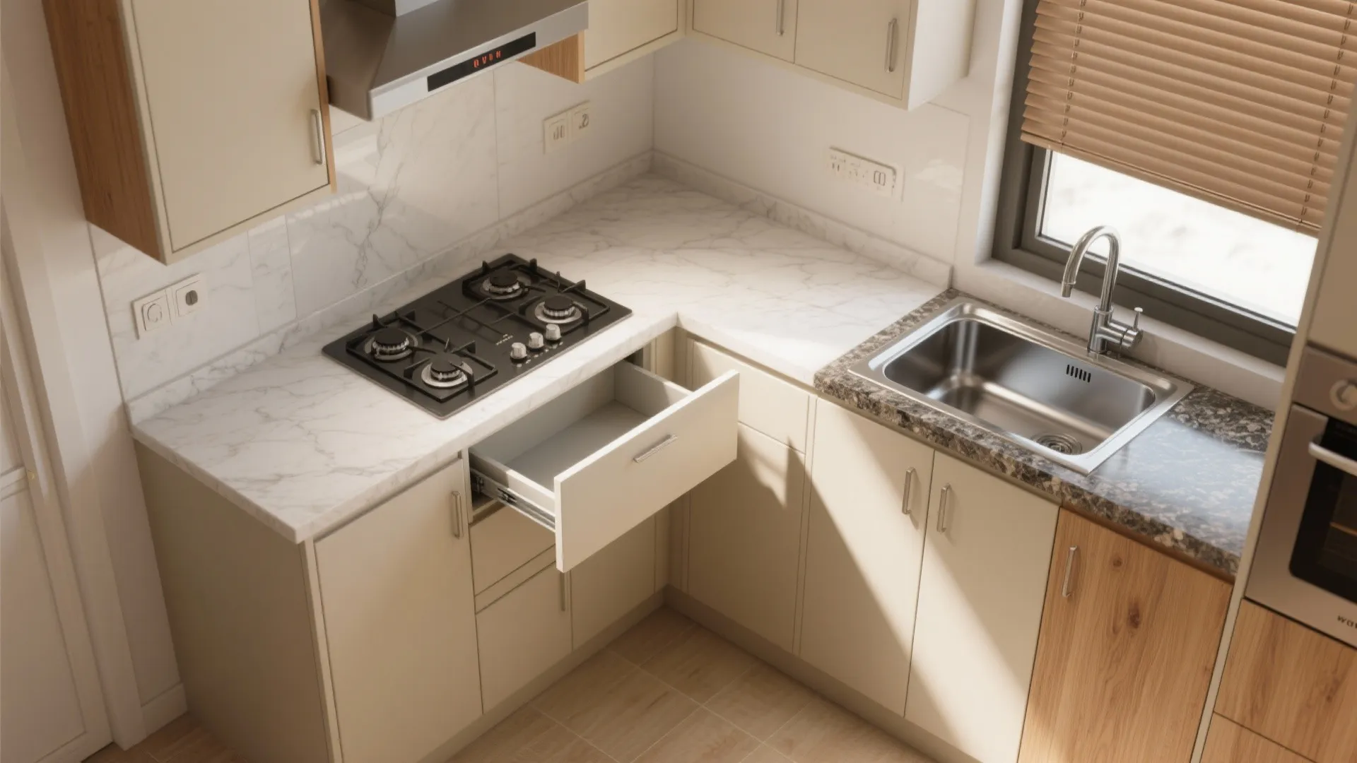 1) Smart kitchen layouts that save rupees