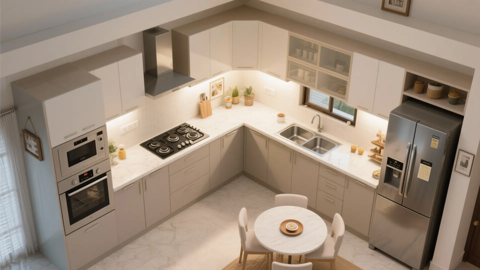 L-Shaped Kitchen That Maximizes Counters