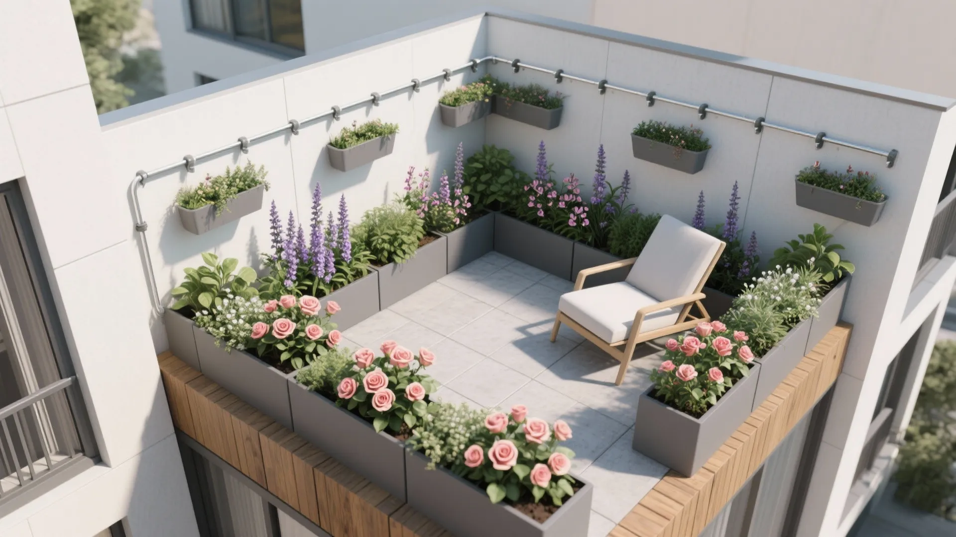 Corner-Friendly L-Shaped Wall Garden