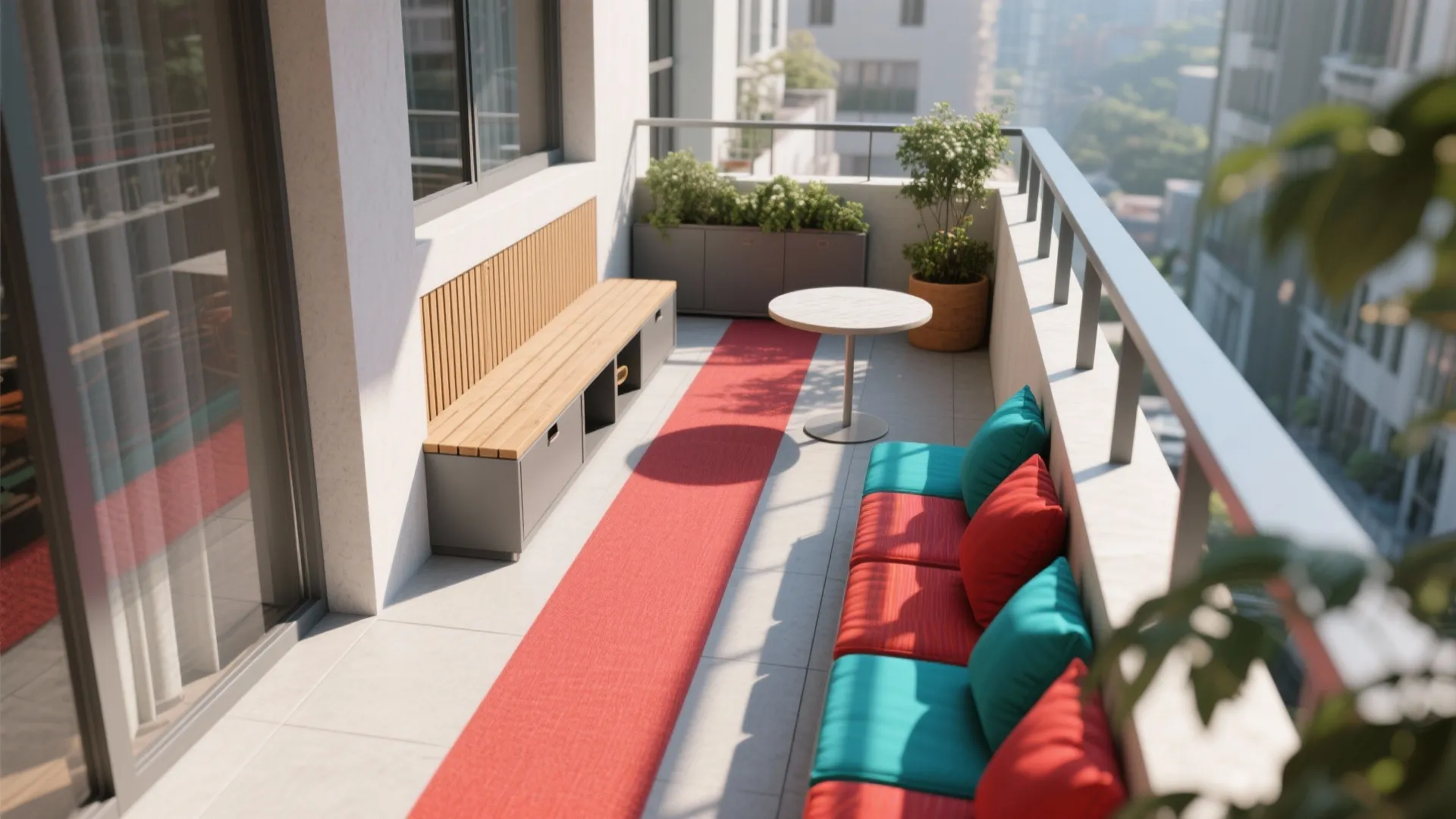 L-Shaped Layout to Free Floor Space