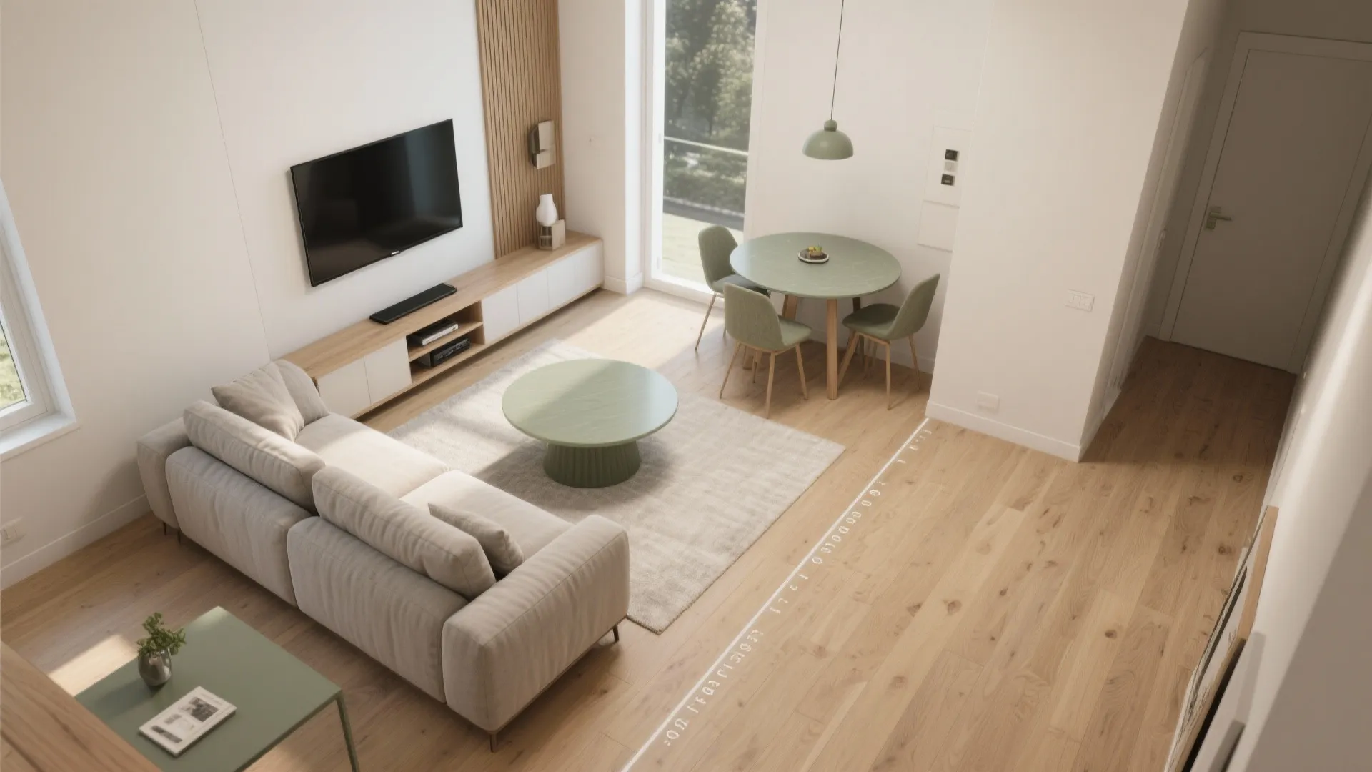 L-Shaped Furniture Layout That Flexes