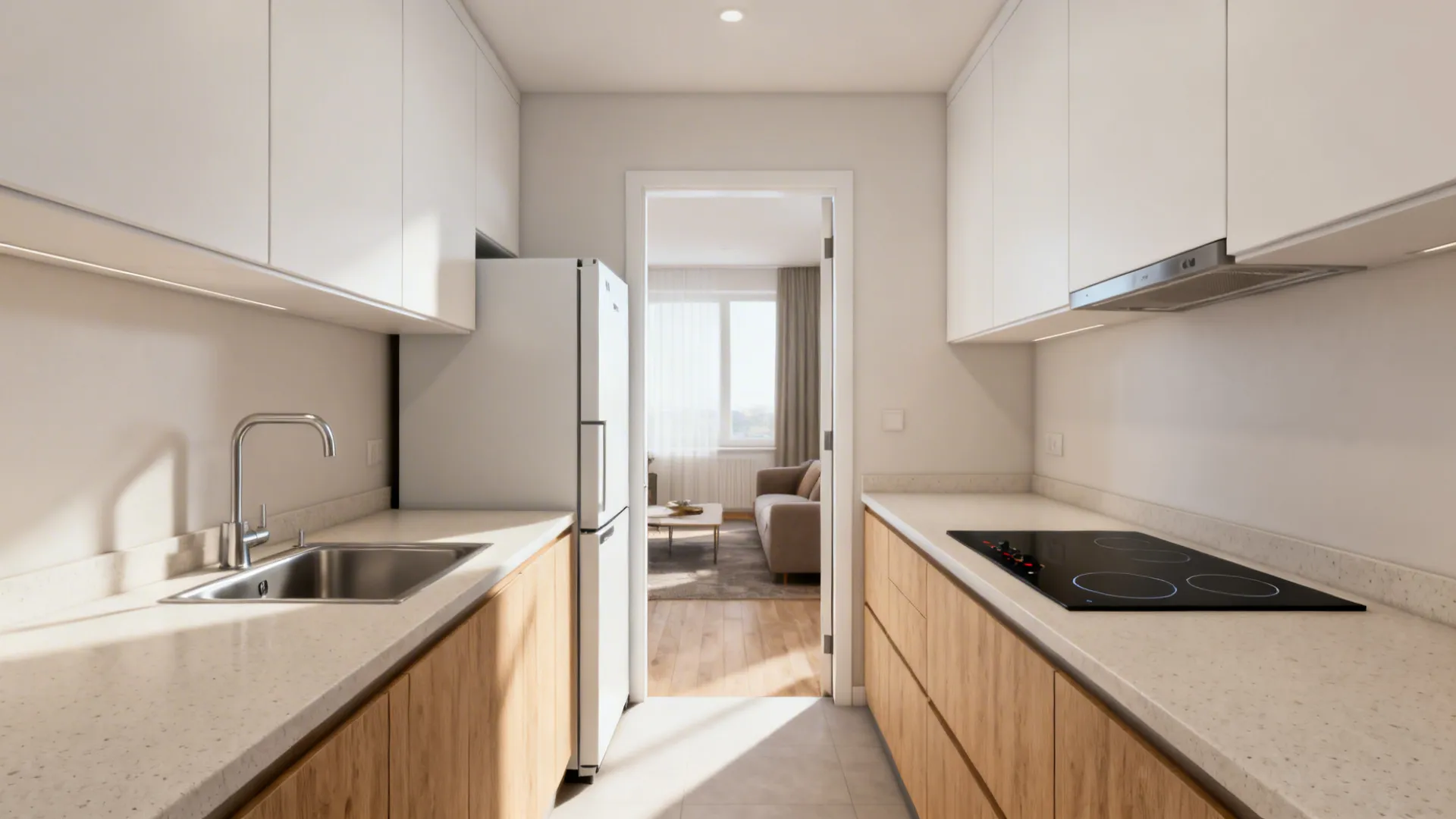 L-shaped micro-layouts that create more prep space