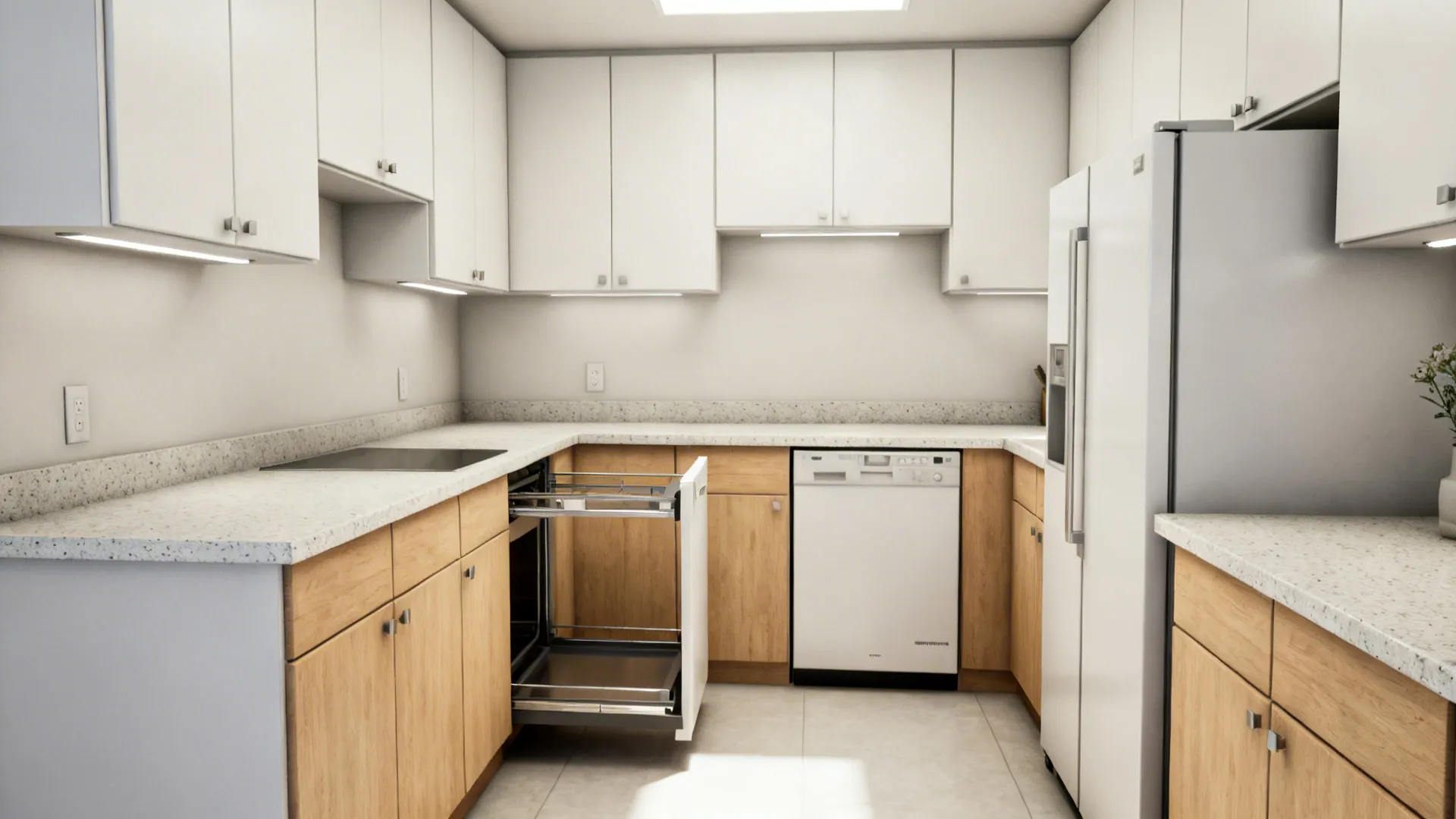 L-Shaped Layout to Maximize Counter Space