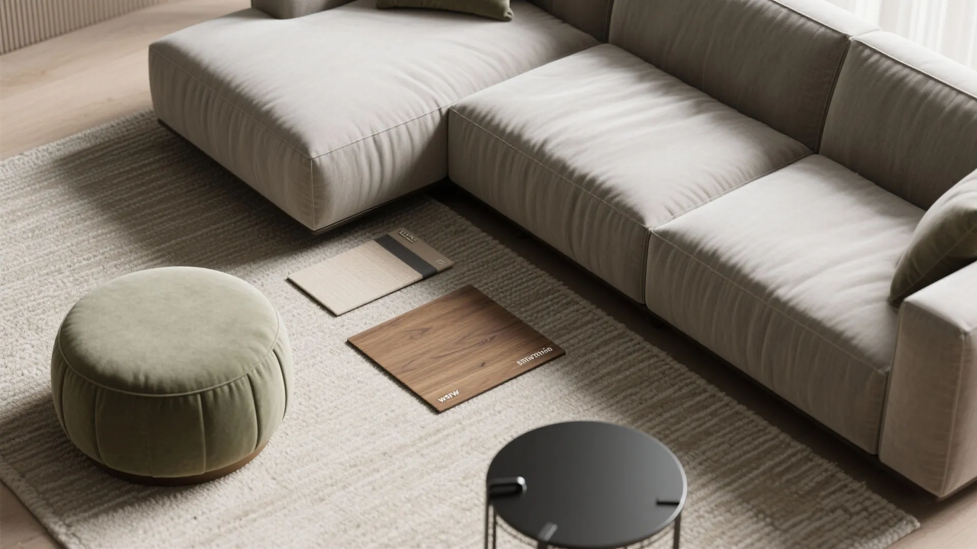 L-shaped corner: nest two loveseats to fake a sectional