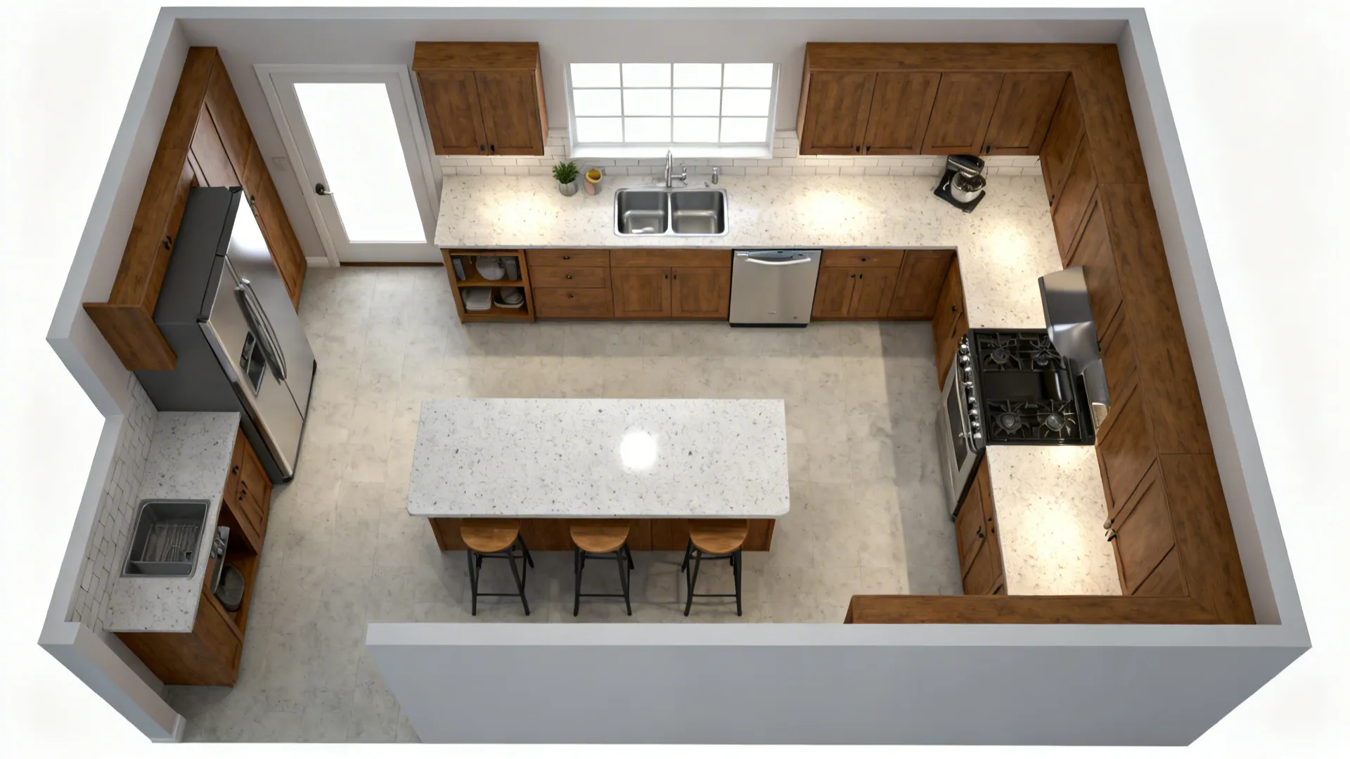 Idea 3: L-Shaped Layout with a Working Peninsula