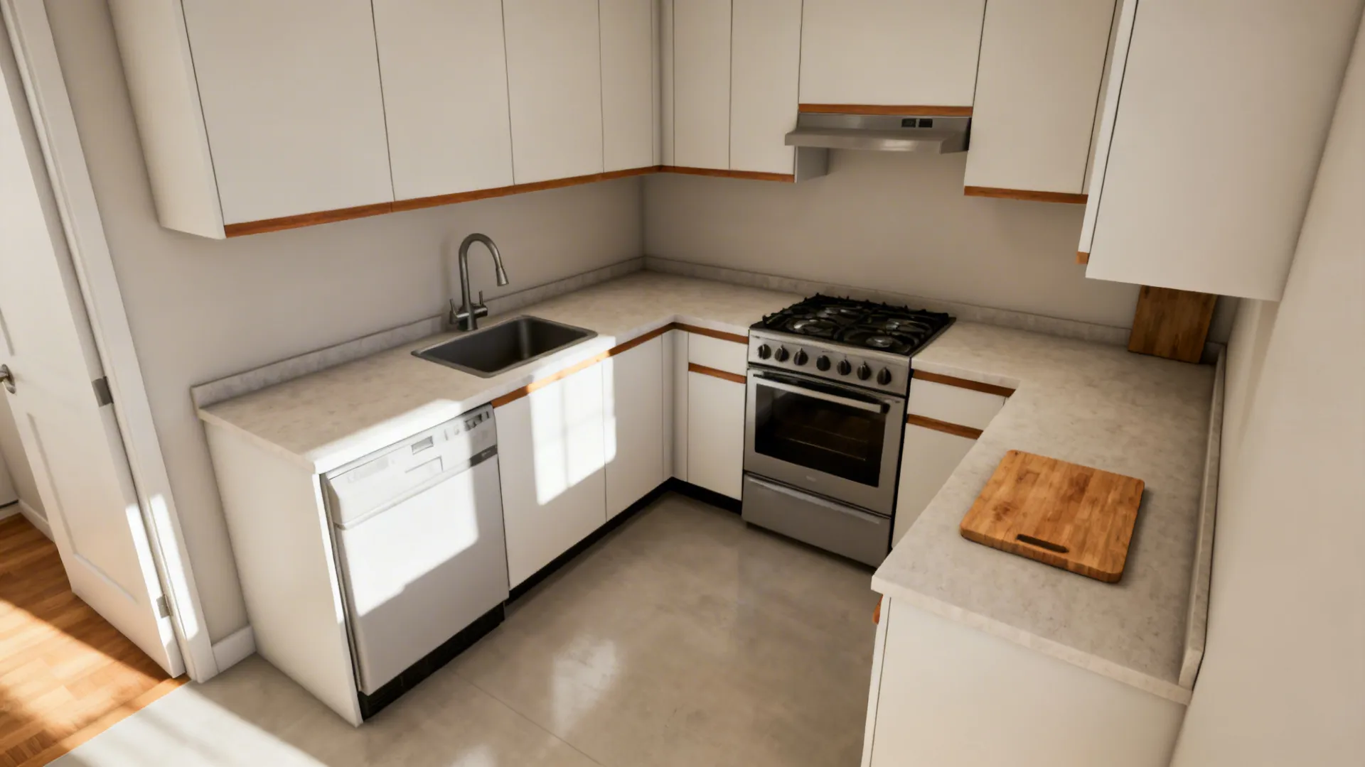 True L-Shape That Protects Prep Space