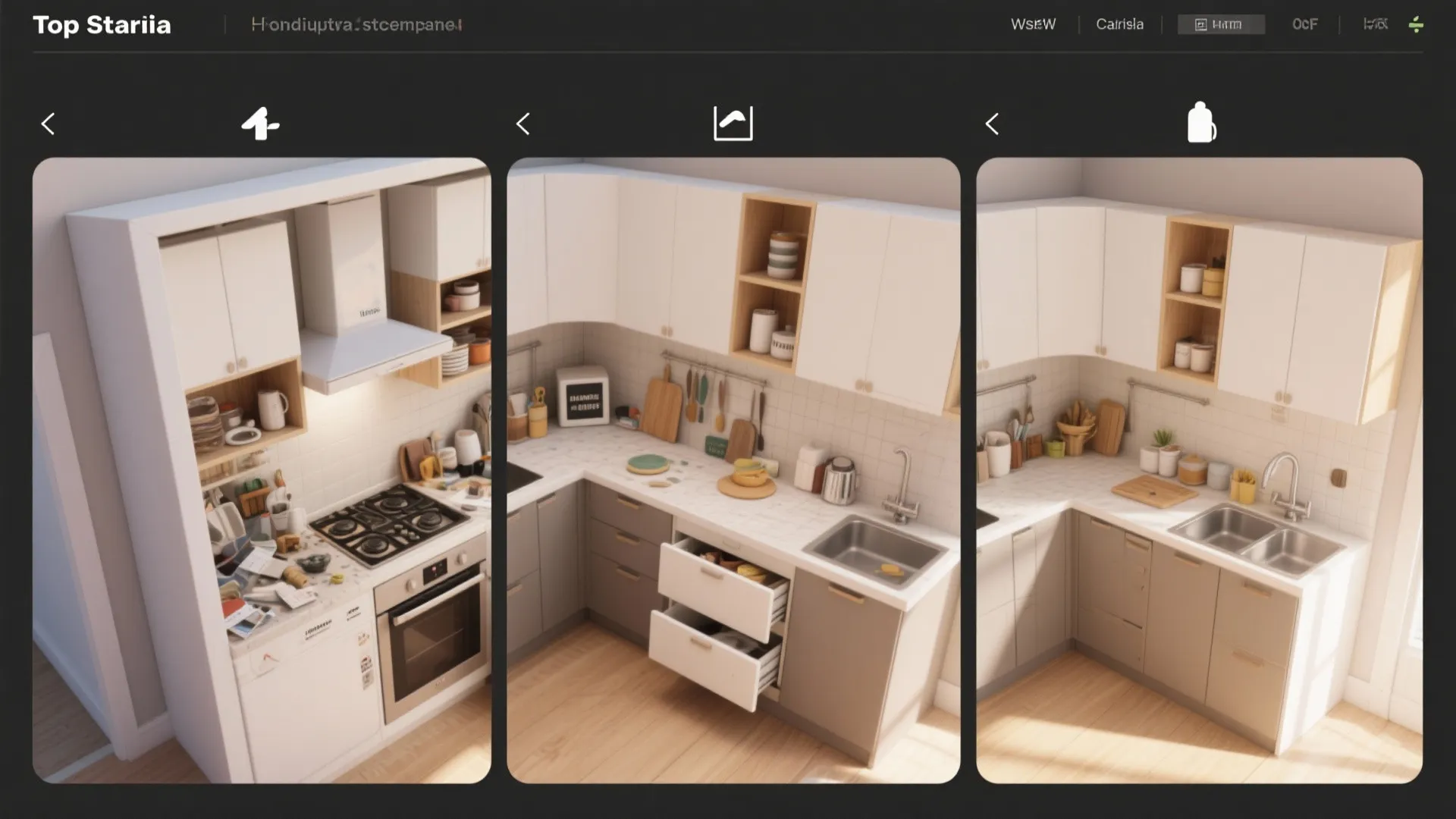 Compact L-Shaped Layout with Working Triangle