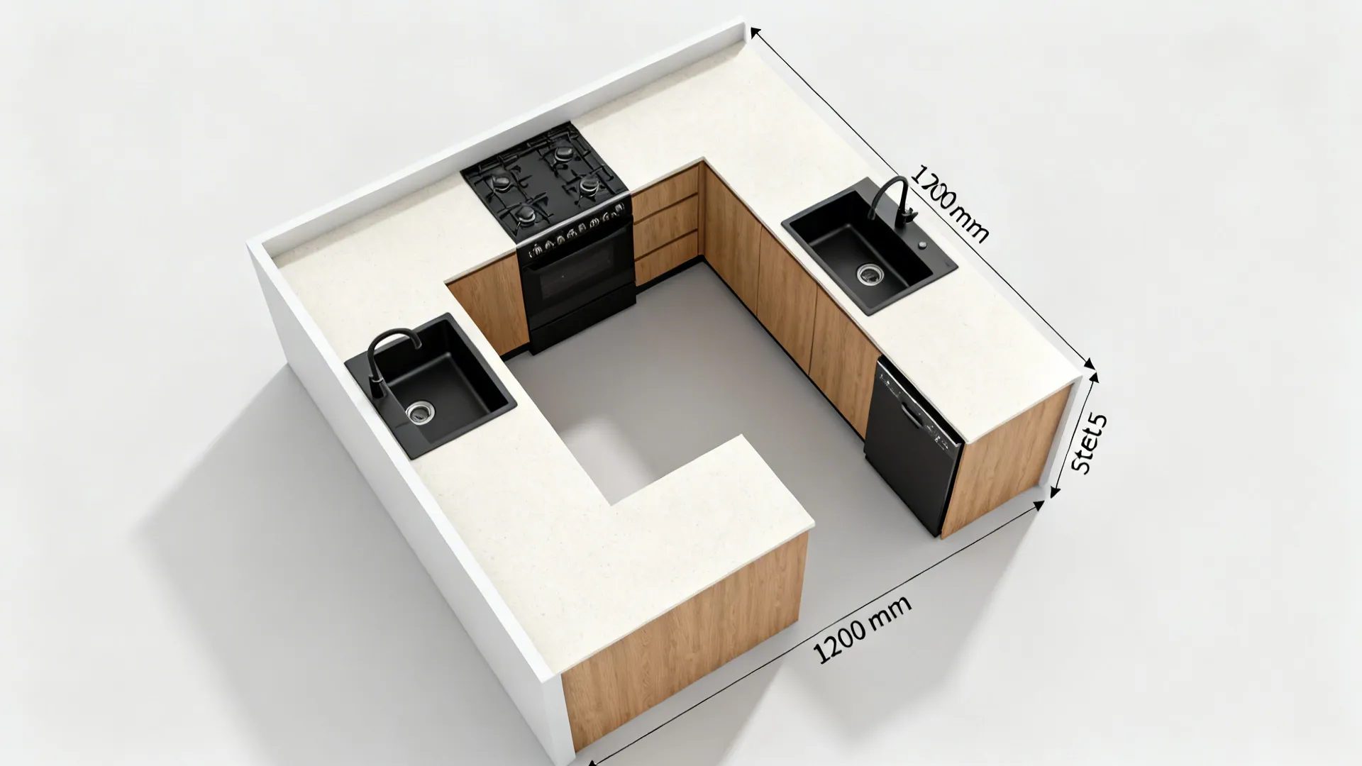 L-Shaped Layout to Unlock Counter Space