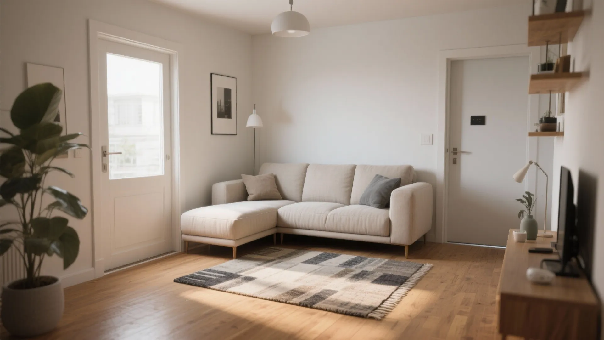 2. Use an L-Shape Sofa to Guide Traffic