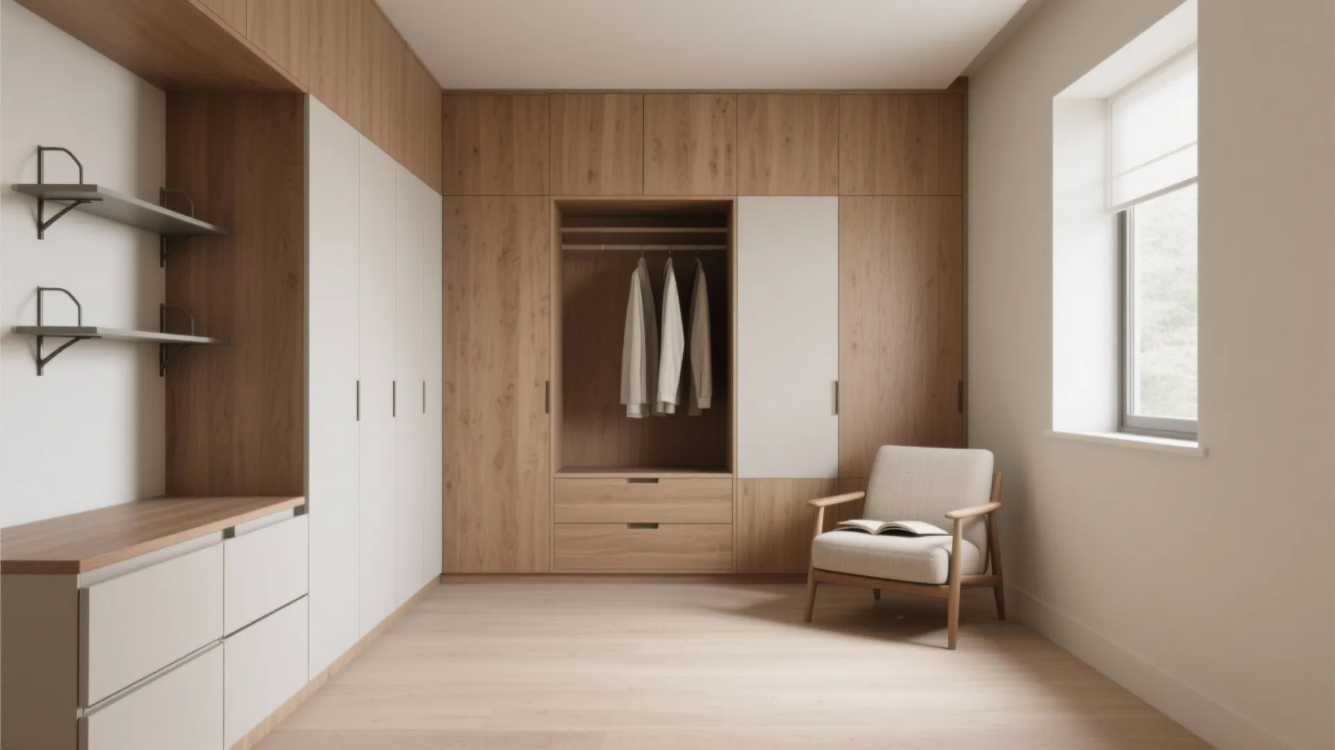 L-Shaped Fitted Furniture to Clear the Floor