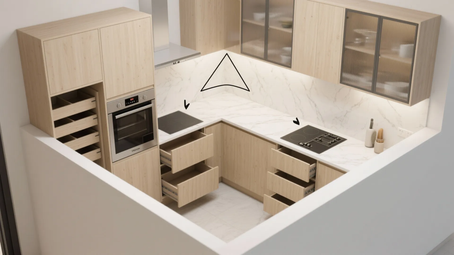 Integrated Storage with Minimal Lines