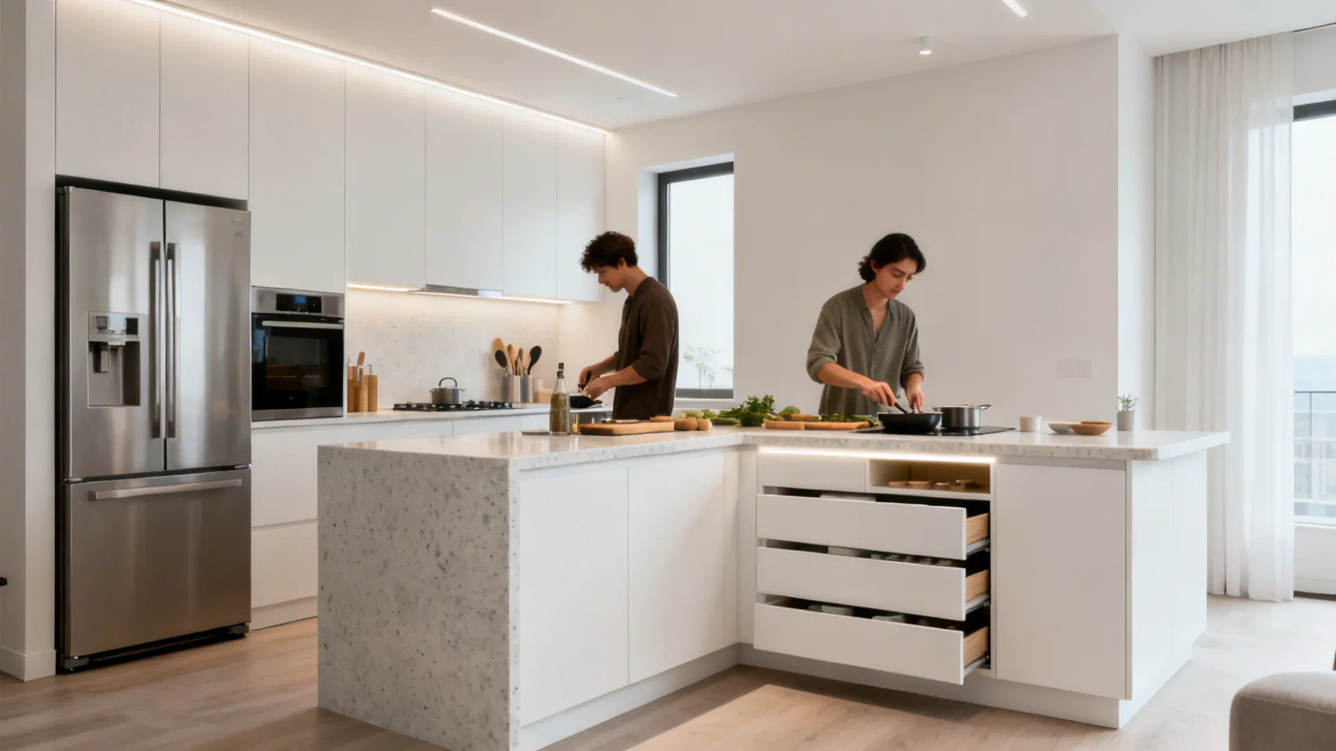 Compact L-Shape That Maximizes Workflow