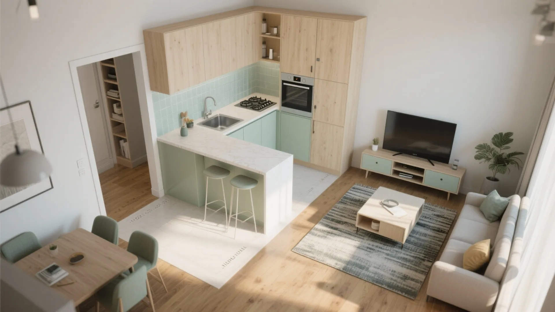 Smart L-Shaped Layout to Define Zones