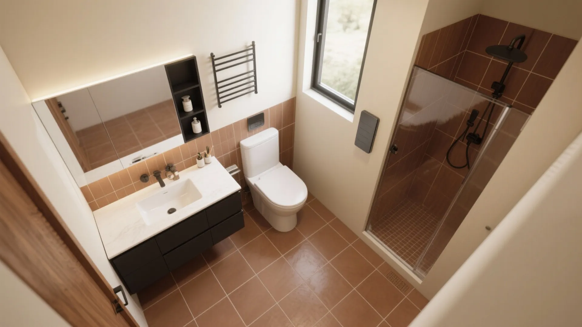 L-Shaped Flow with Brown Tiles