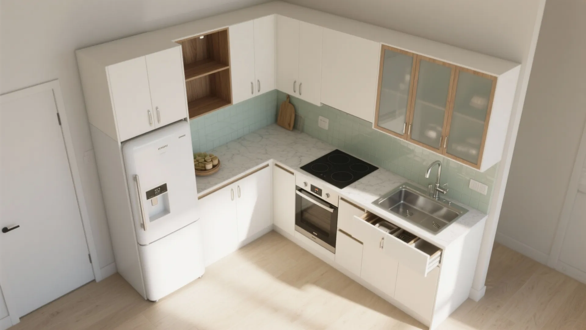 L-Shaped Small Kitchen Layout that Actually Flows