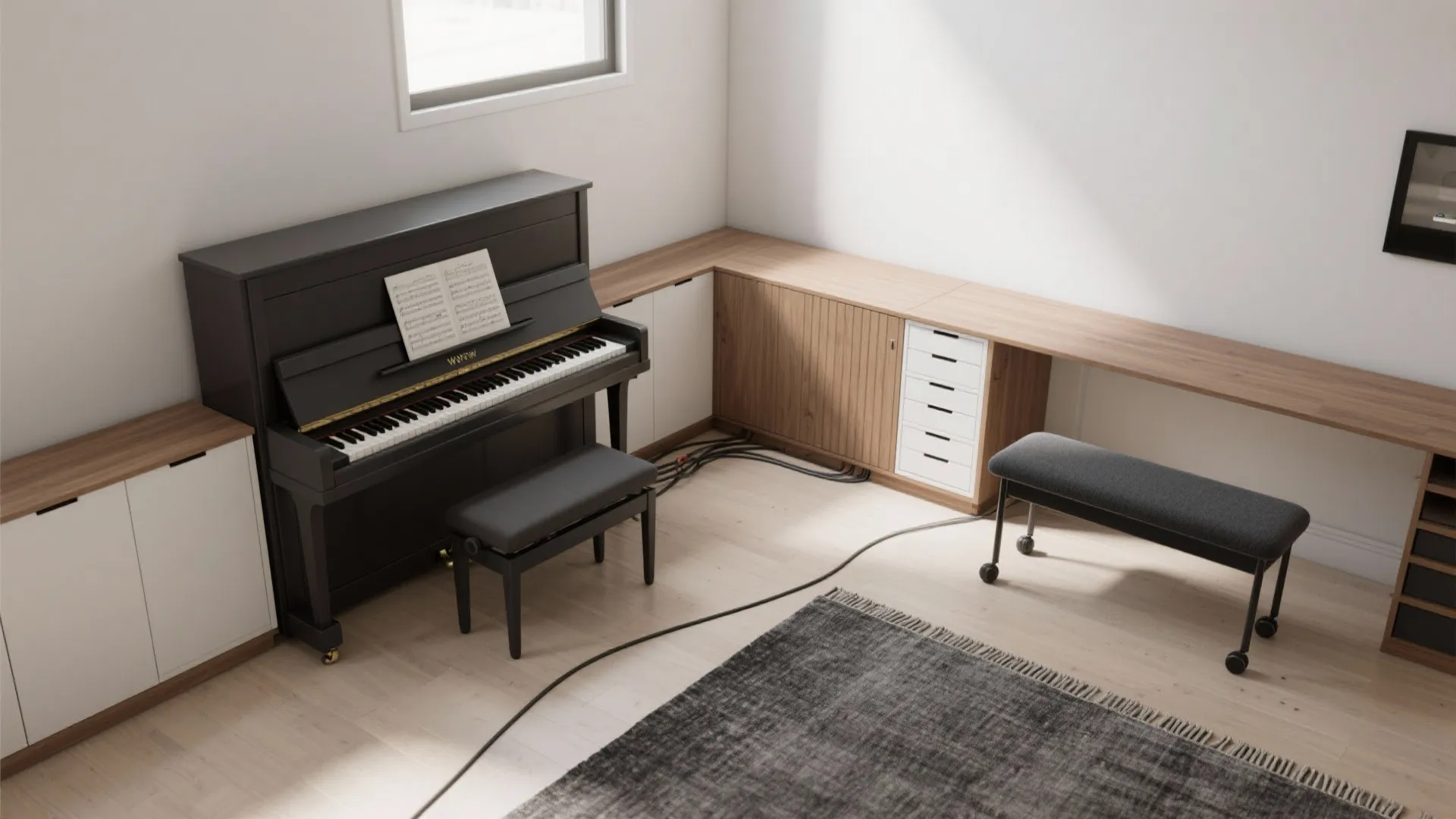 L‑Shaped Corner Layout to Free Floor Space